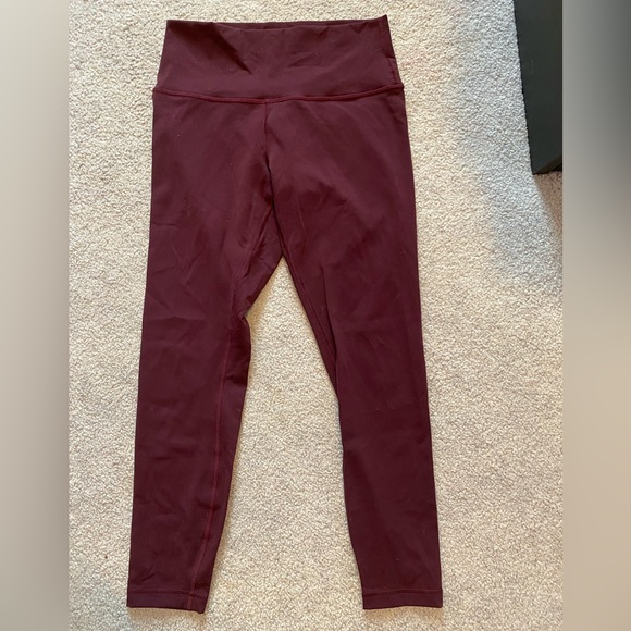 Lululemon Wunder Under Cassis Maroon Leggings - Picture 6 of 7